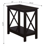 Convenience Concepts Oxford Chairside End Table with Shelf
