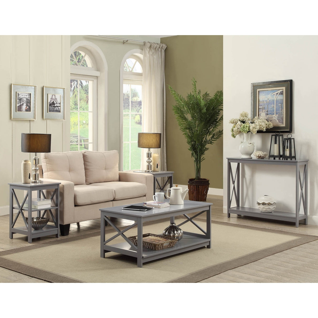 Convenience Concepts Oxford Console Table with Shelf