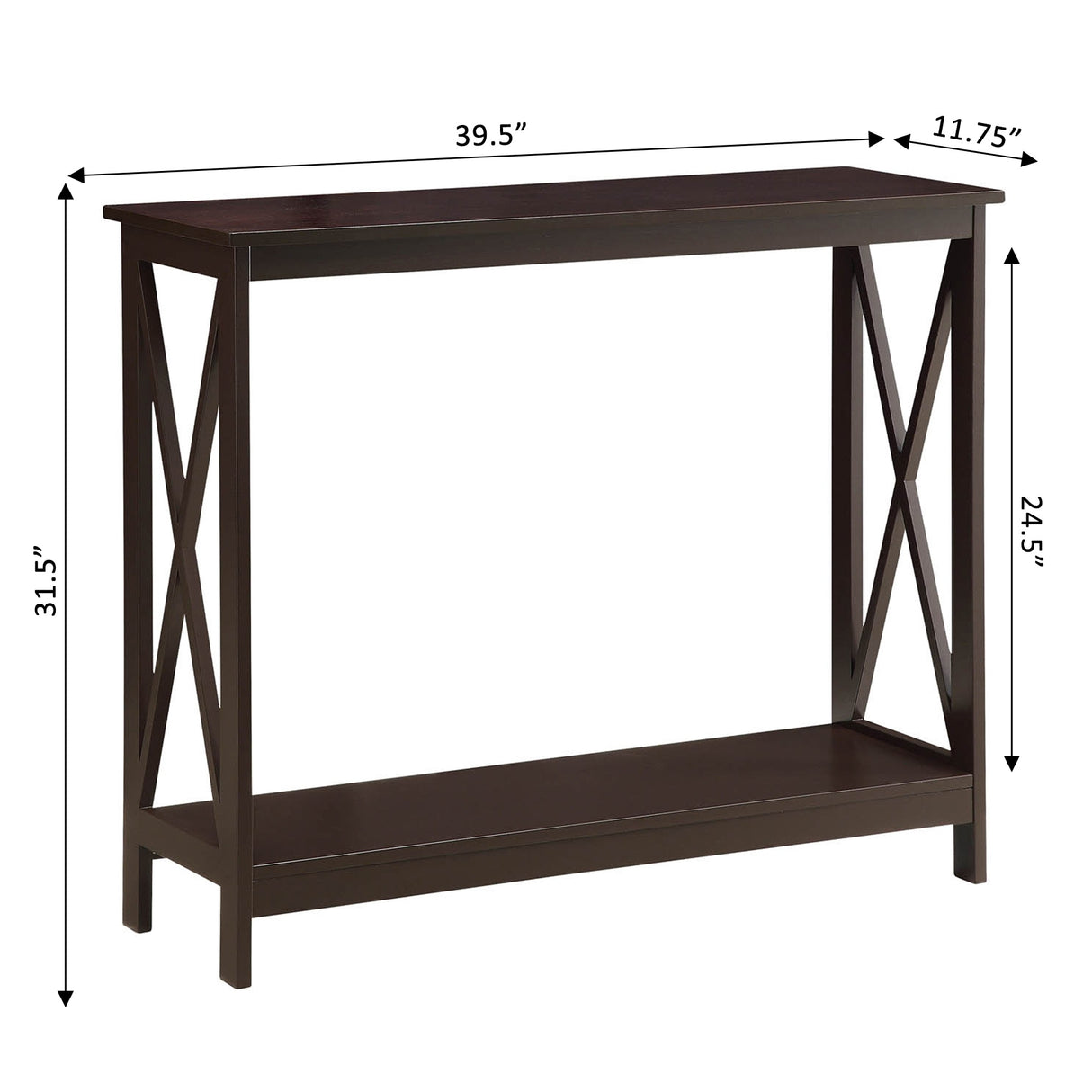 Convenience Concepts Oxford Console Table with Shelf