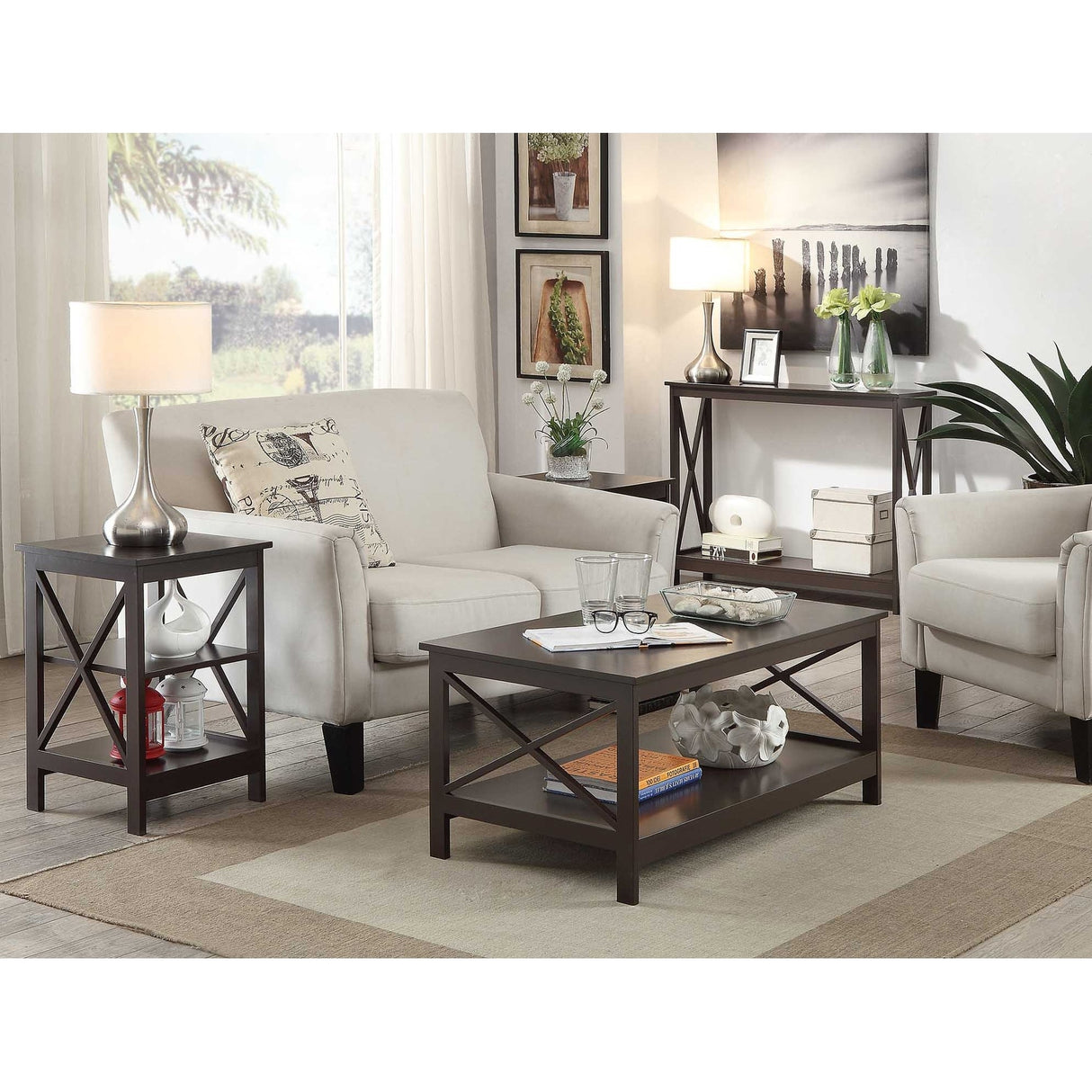 Convenience Concepts Oxford Console Table with Shelf