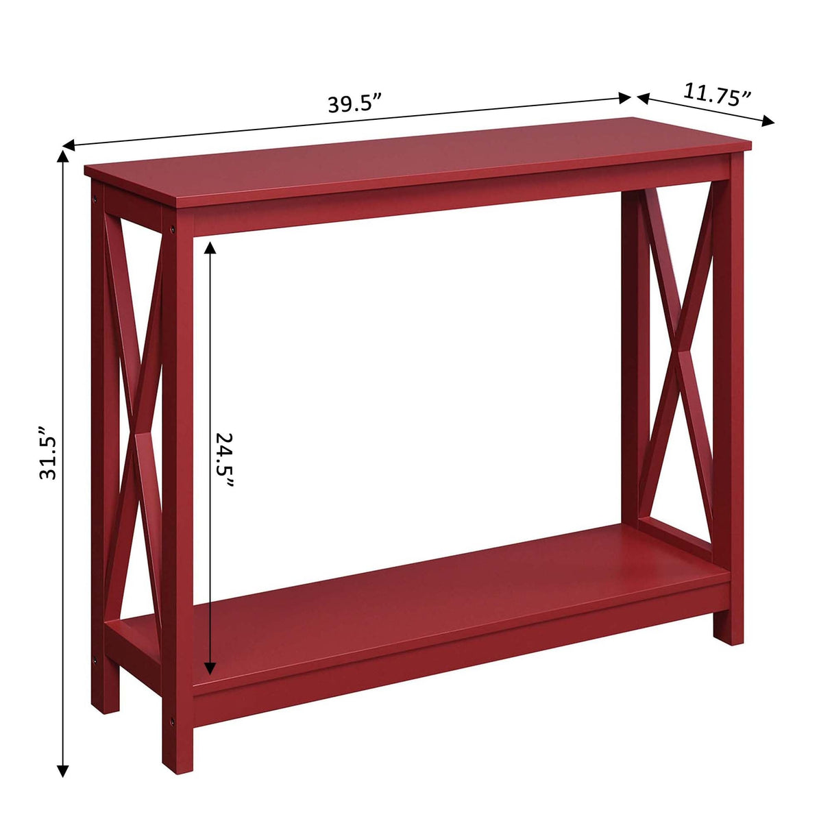 Convenience Concepts Oxford Console Table with Shelf