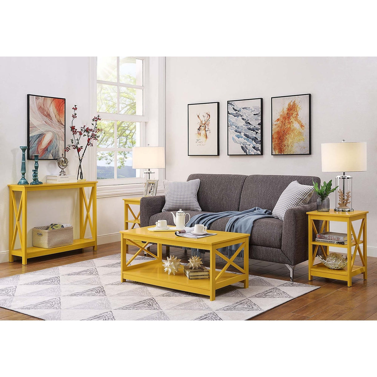 Convenience Concepts Oxford Console Table with Shelf