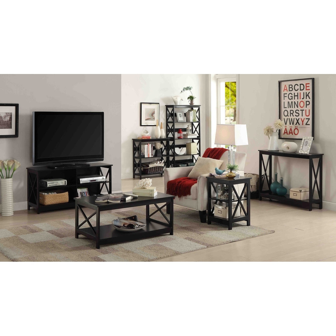 Convenience Concepts Oxford Console Table with Shelf