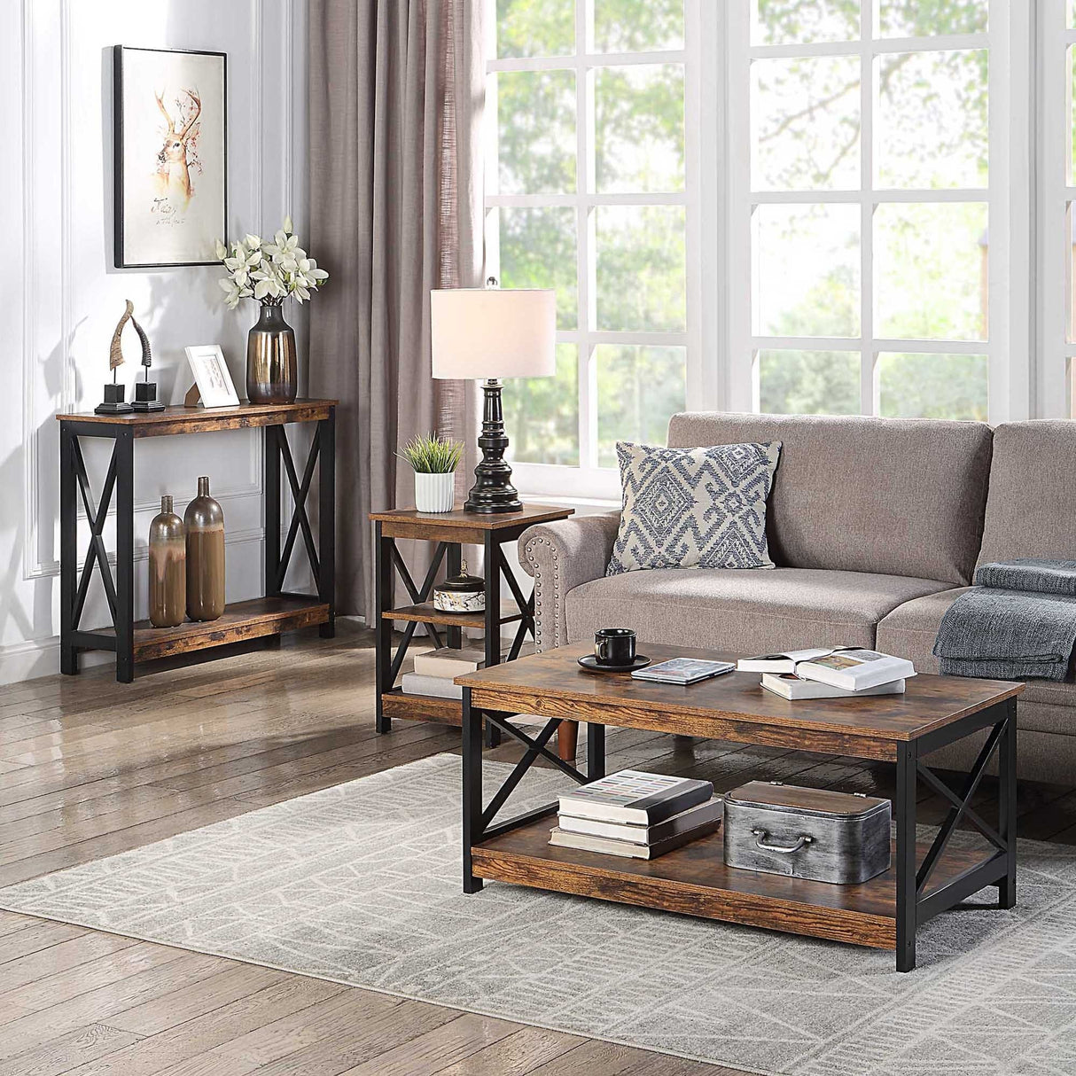 Convenience Concepts Oxford Console Table with Shelf