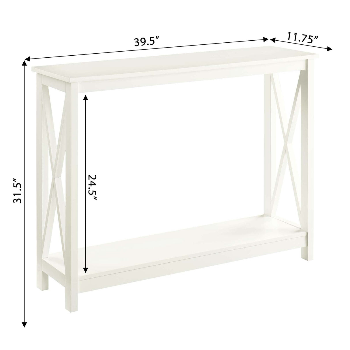 Convenience Concepts Oxford Console Table with Shelf