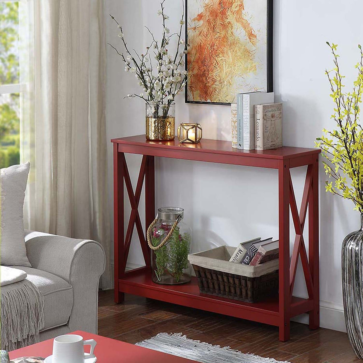 Convenience Concepts Oxford Console Table with Shelf