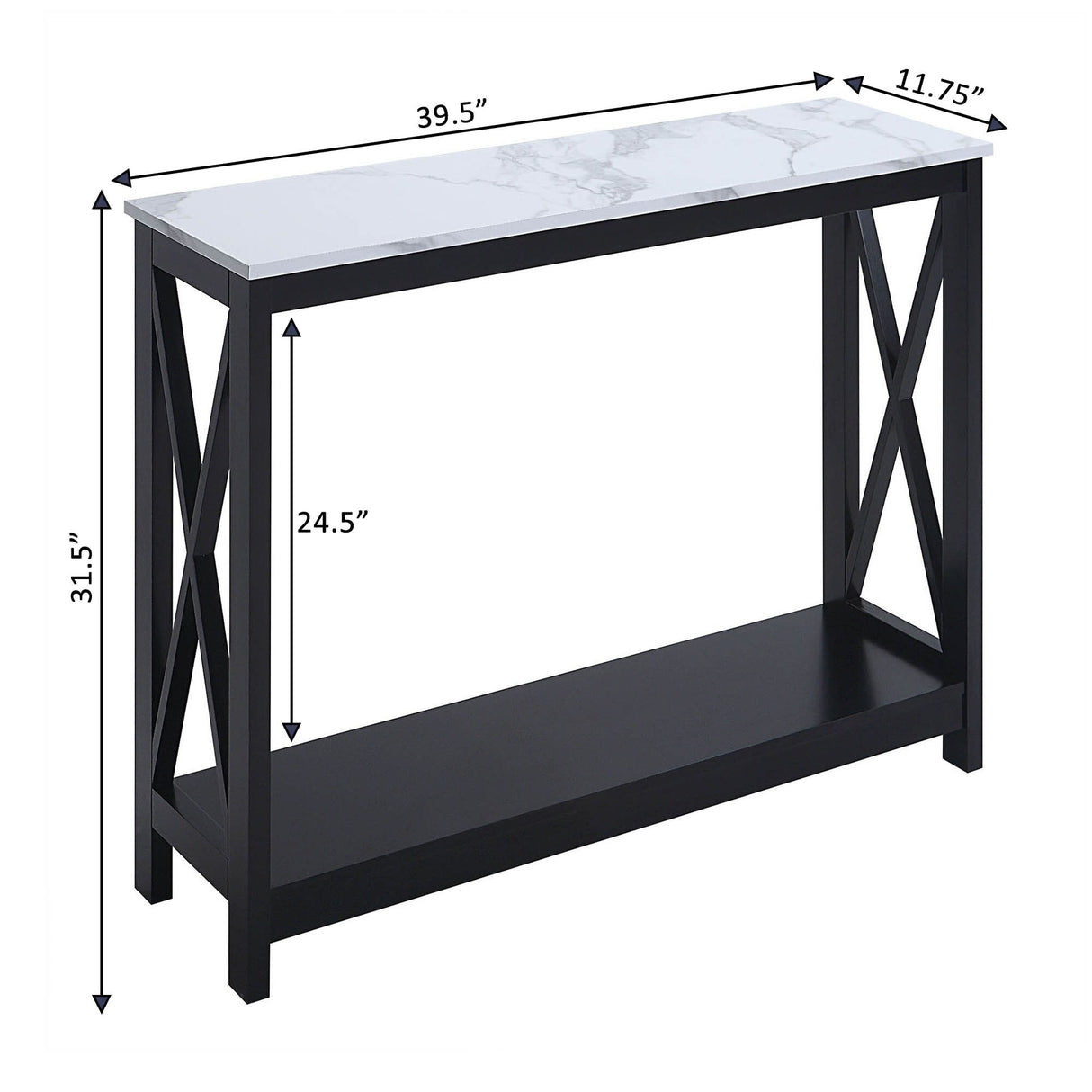 Convenience Concepts Oxford Console Table with Shelf
