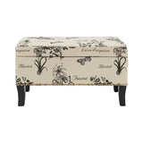 Criuleni Garden Print Storage Bedroom Ottoman