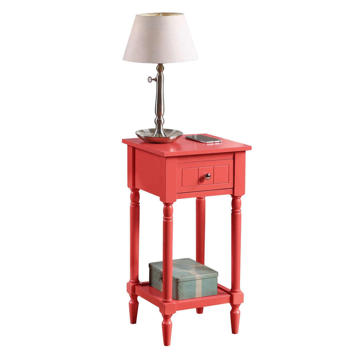 Convenience Concepts French Country Khloe 1 Drawer Accent Table with Shelf