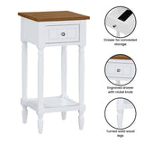 Convenience Concepts French Country Khloe 1 Drawer Accent Table with Shelf