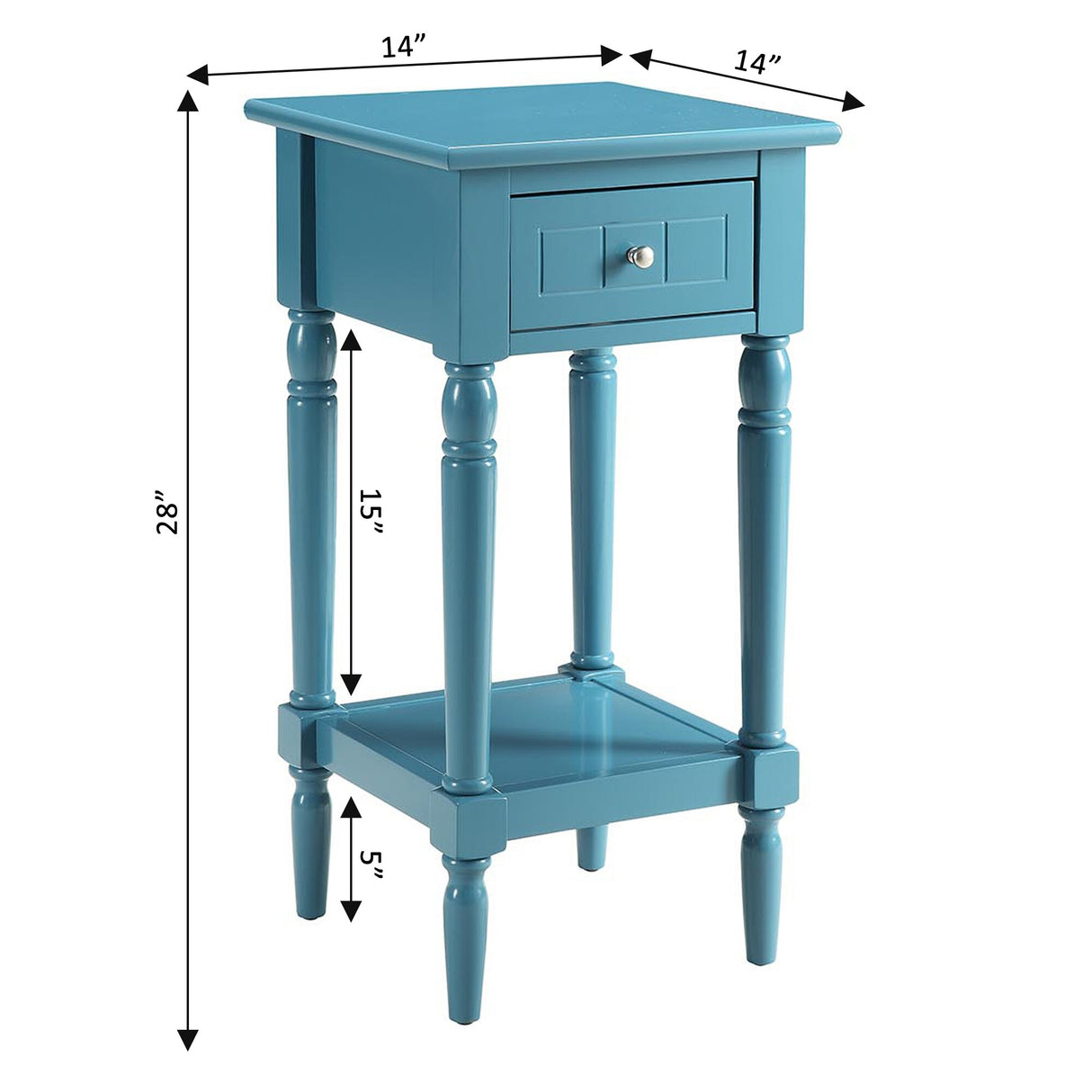 Convenience Concepts French Country Khloe 1 Drawer Accent Table with Shelf