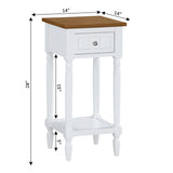 Convenience Concepts French Country Khloe 1 Drawer Accent Table with Shelf