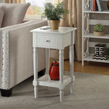 Convenience Concepts French Country Khloe 1 Drawer Accent Table with Shelf
