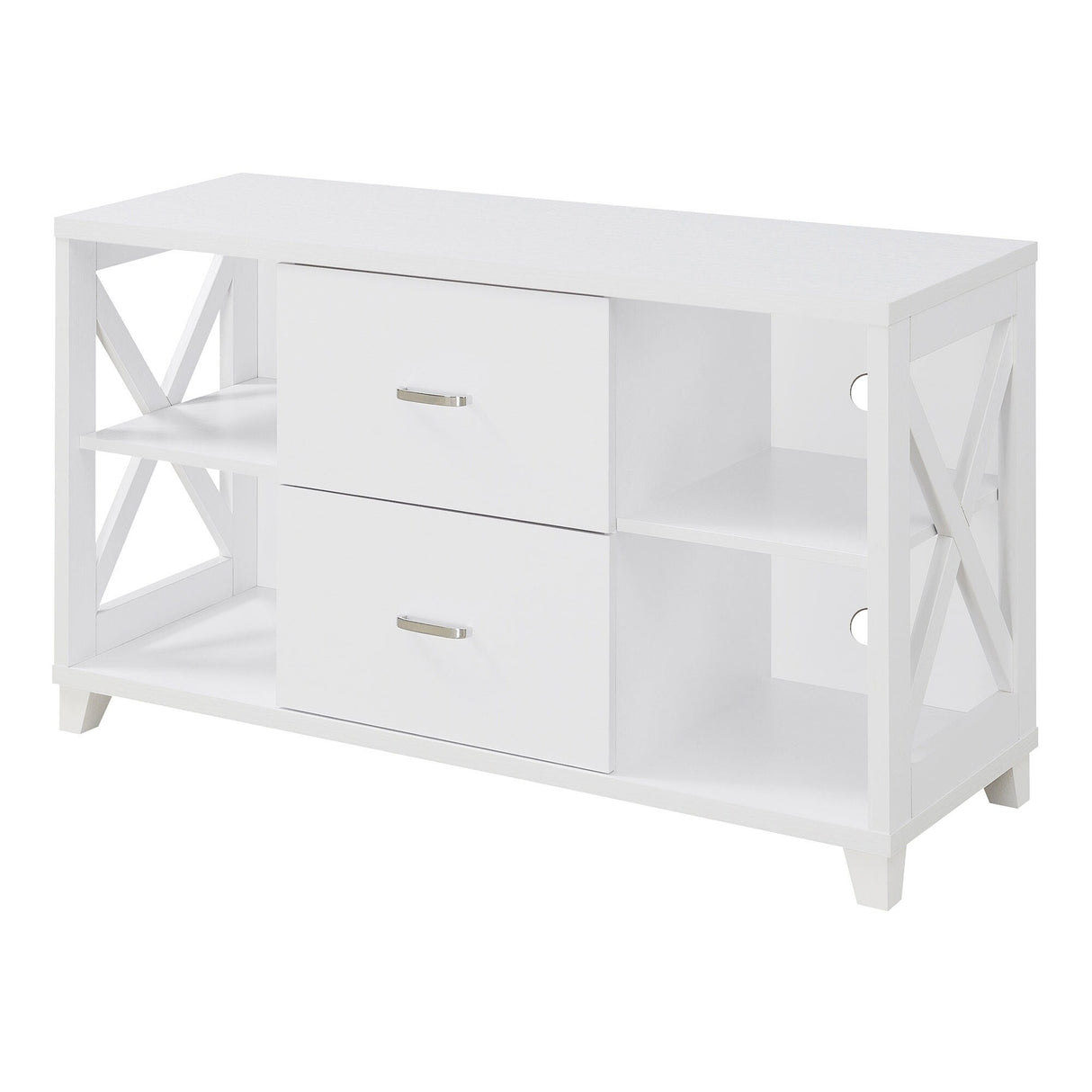 Convenience Concepts Oxford Deluxe 2 Drawer TV Stand with Shelves for TVs up to 55 Inches
