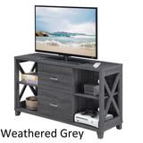 Convenience Concepts Oxford Deluxe 2 Drawer TV Stand with Shelves for TVs up to 55 Inches