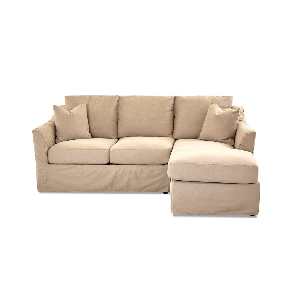 Copper Grove Deventer Right-facing Loveseat Chaise Sectional with Slipcover