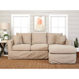 Copper Grove Deventer Right-facing Loveseat Chaise Sectional with Slipcover