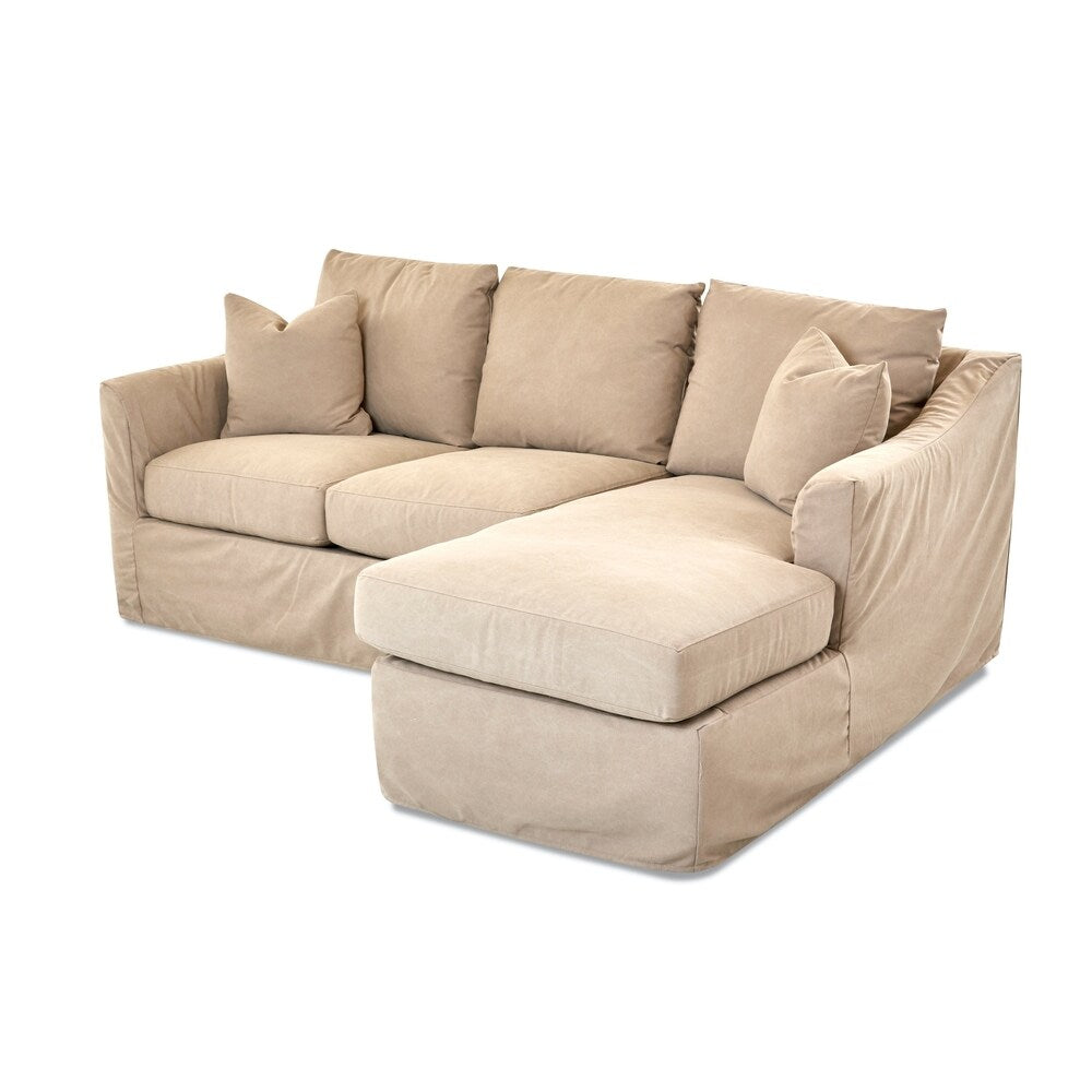 Copper Grove Deventer Right-facing Loveseat Chaise Sectional with Slipcover