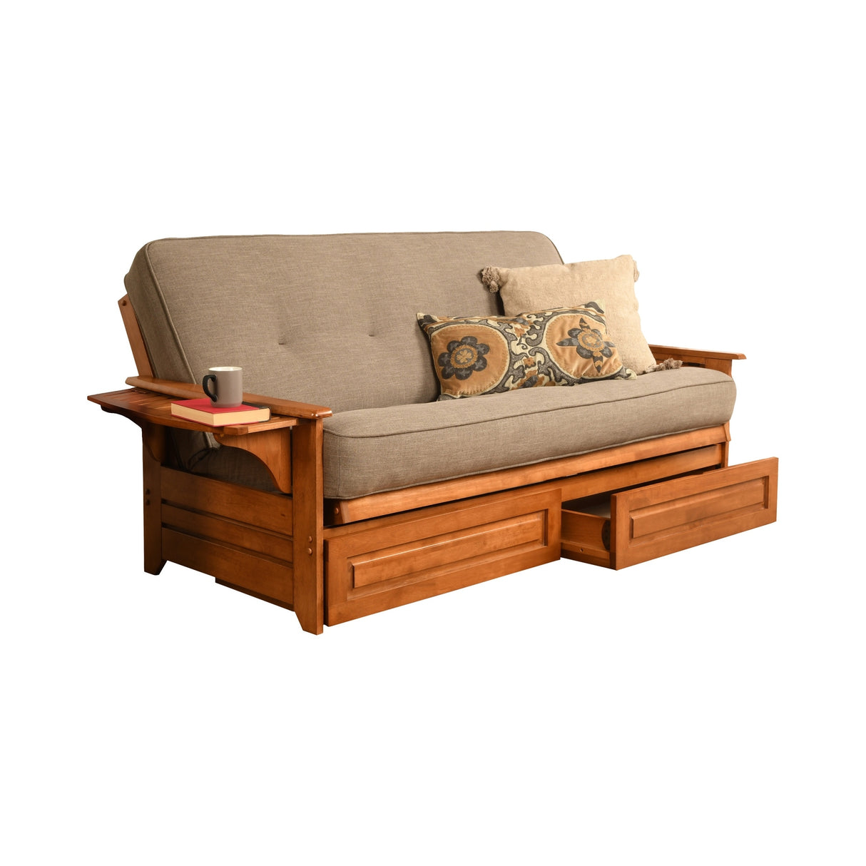 Copper Grove Dixie Oak Full-size 2-drawer Futon Set with Mattress