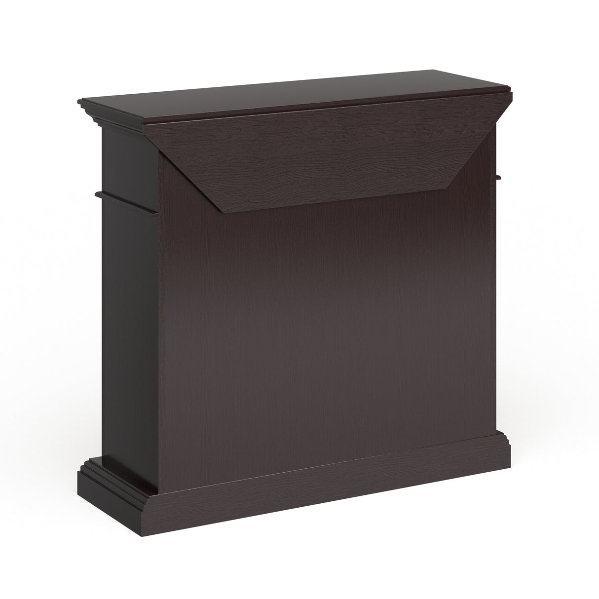 SEI Furniture Ebony Convertible Corner Electric Media Fireplace with Faux Stone Mantel