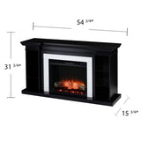 SEI Furniture Hazeltine Transitional White Wood Electric Fireplace