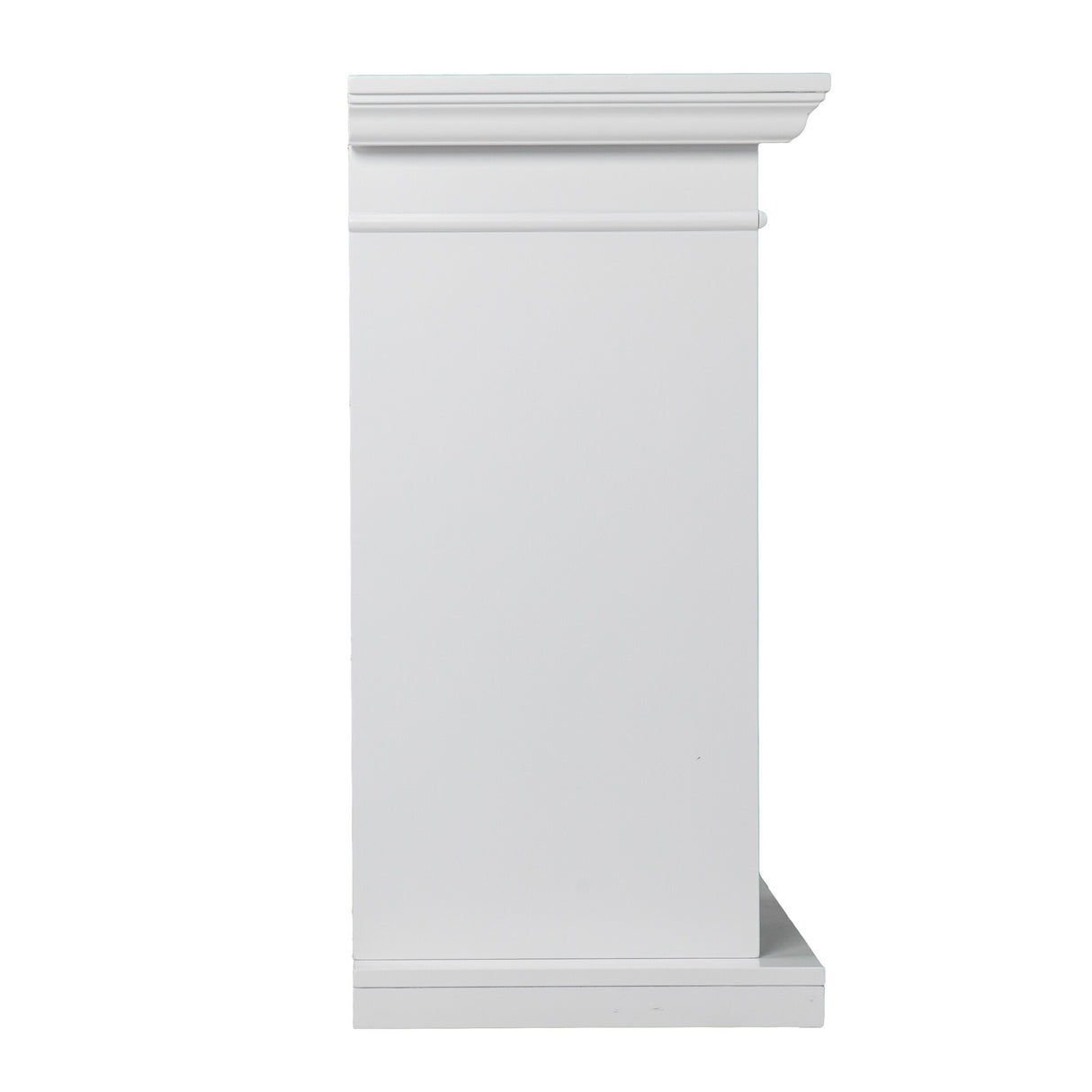 SEI Furniture Hazeltine Transitional White Wood Electric Fireplace