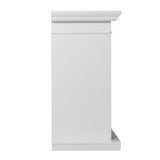 SEI Furniture Hazeltine Transitional White Wood Electric Fireplace