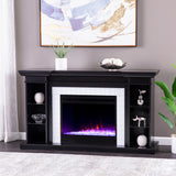 SEI Furniture Hazeltine White Wood Color Changing Fireplace