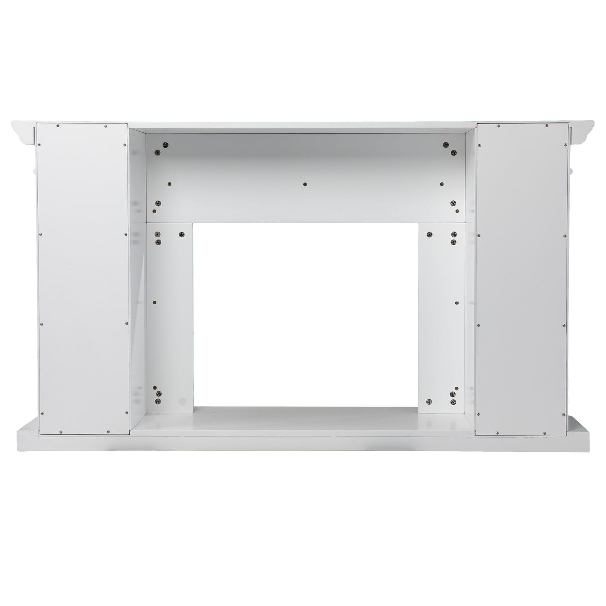 SEI Furniture Hazeltine White Wood Color Changing Fireplace