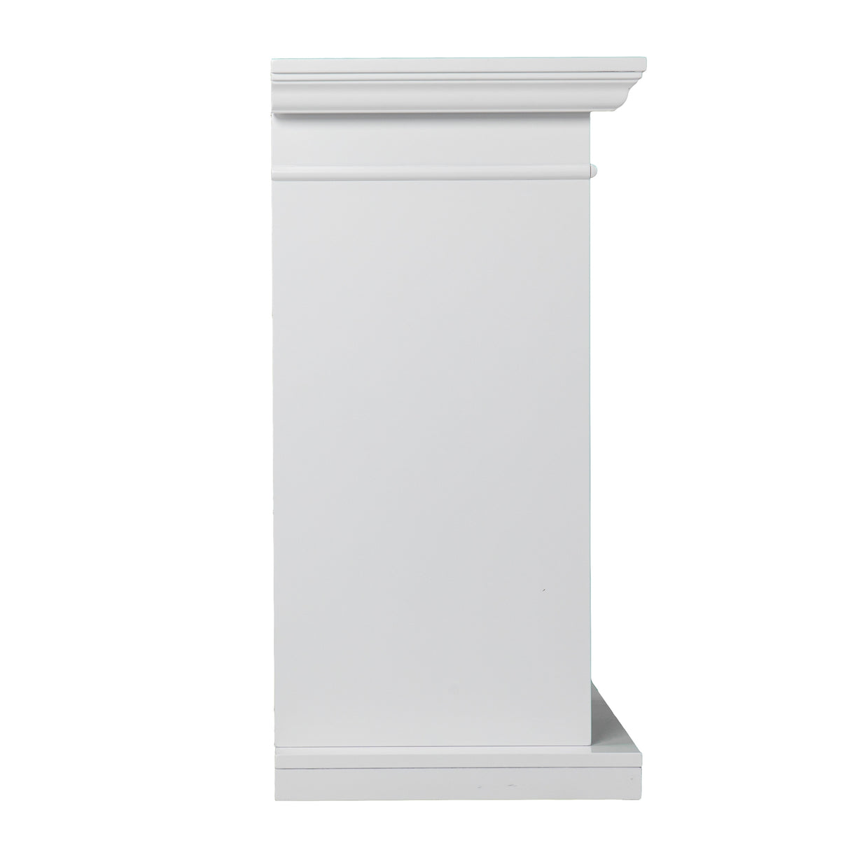 SEI Furniture Hazeltine White Wood Color Changing Fireplace