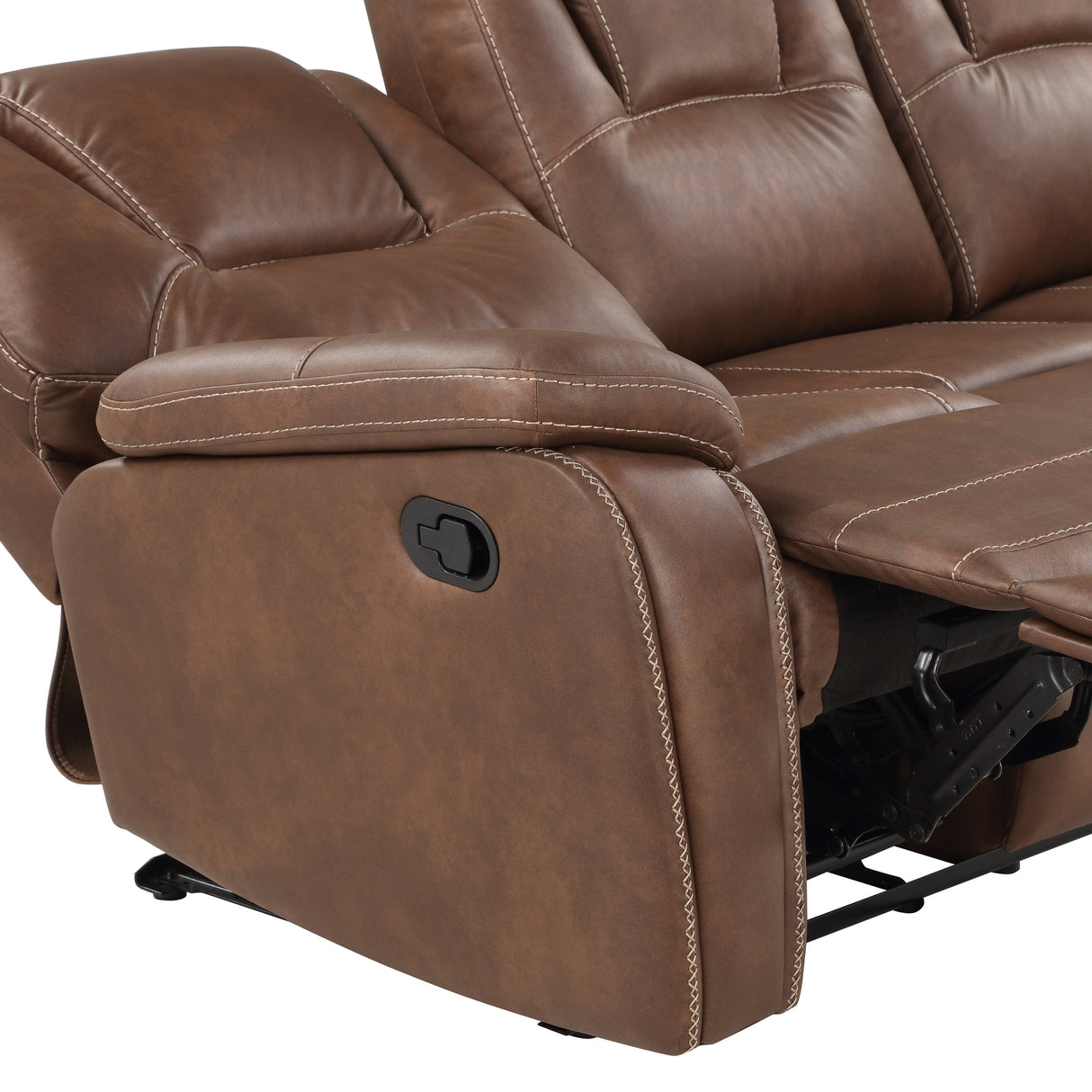 Steve Silver Kameryn Faux Leather Manual Reclining Loveseat