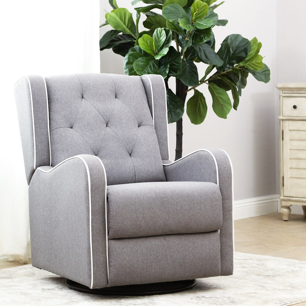 Copper Grove Korosten Tufted Fabric Swiveling Armchair
