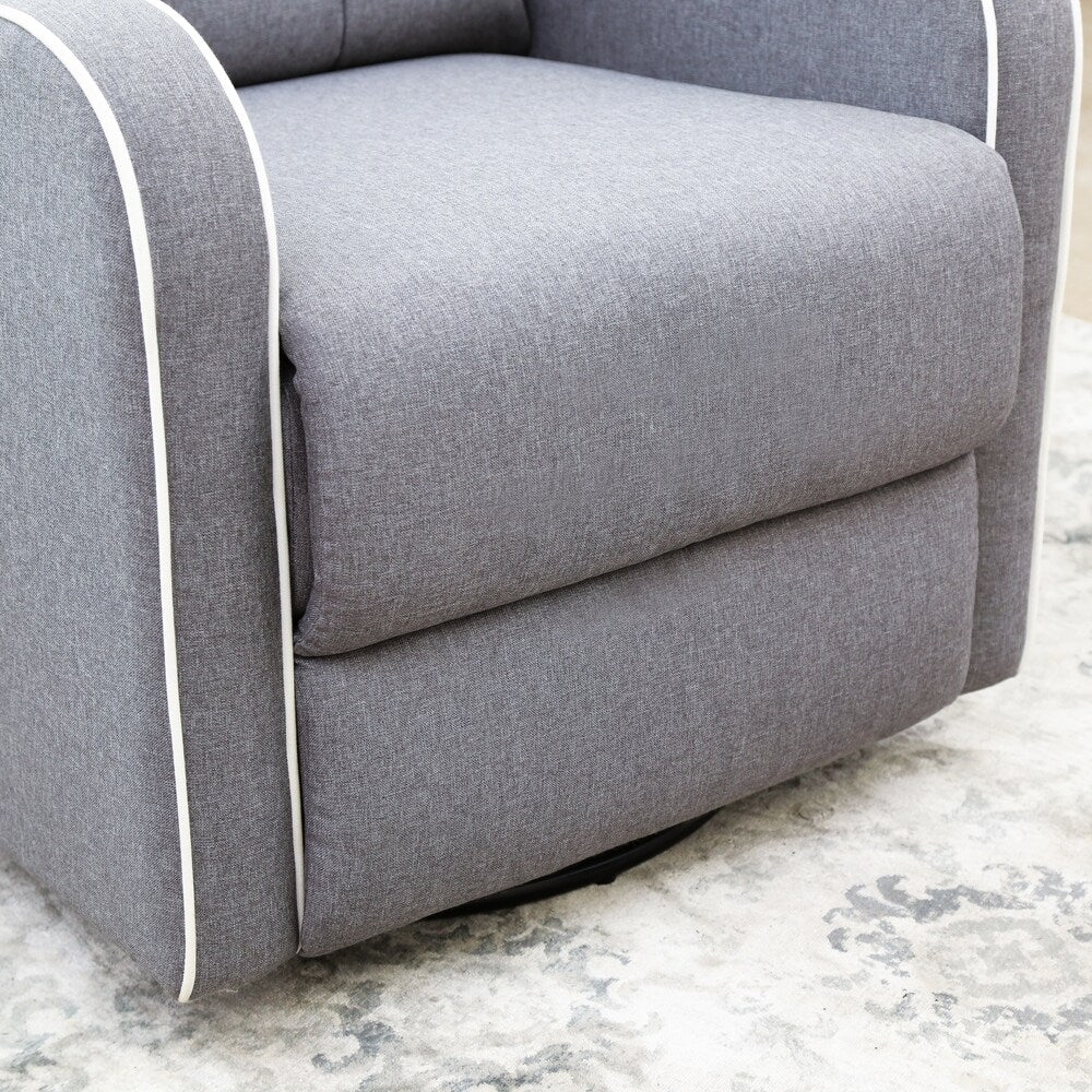 Copper Grove Korosten Tufted Fabric Swiveling Armchair