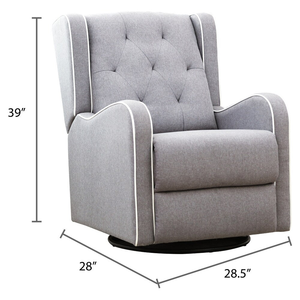 Copper Grove Korosten Tufted Fabric Swiveling Armchair