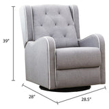 Copper Grove Korosten Tufted Fabric Swiveling Armchair