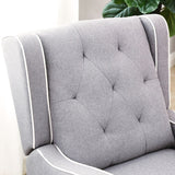 Copper Grove Korosten Tufted Fabric Swiveling Armchair