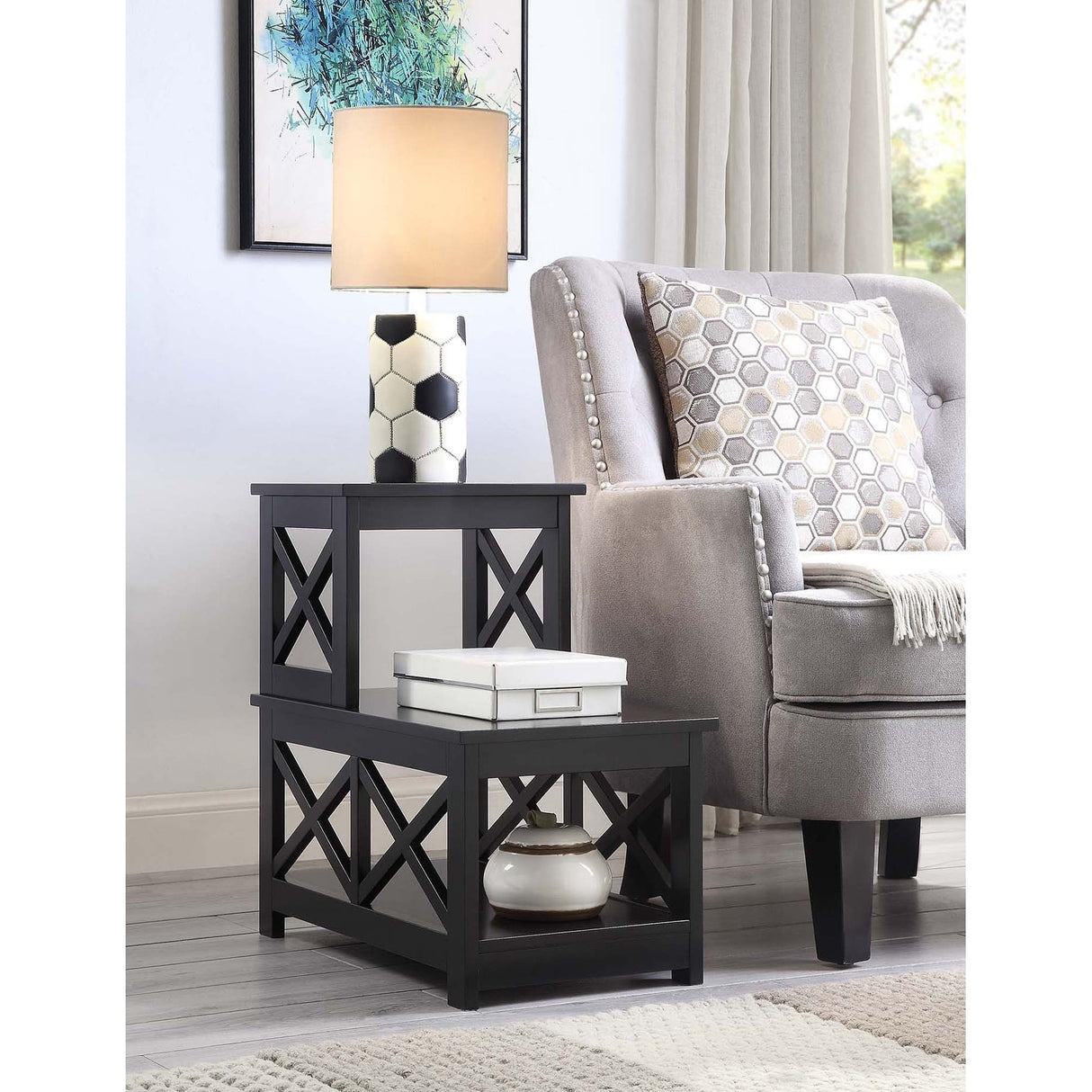 Convenience Concepts Oxford 2 Step Chairside End Table