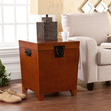 SEI Furniture Liatris Oak Wood Trunk Coffee Table and Set of 2 End Tables