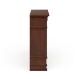SEI Furniture Maple Faux Stone Electric Media Fireplace