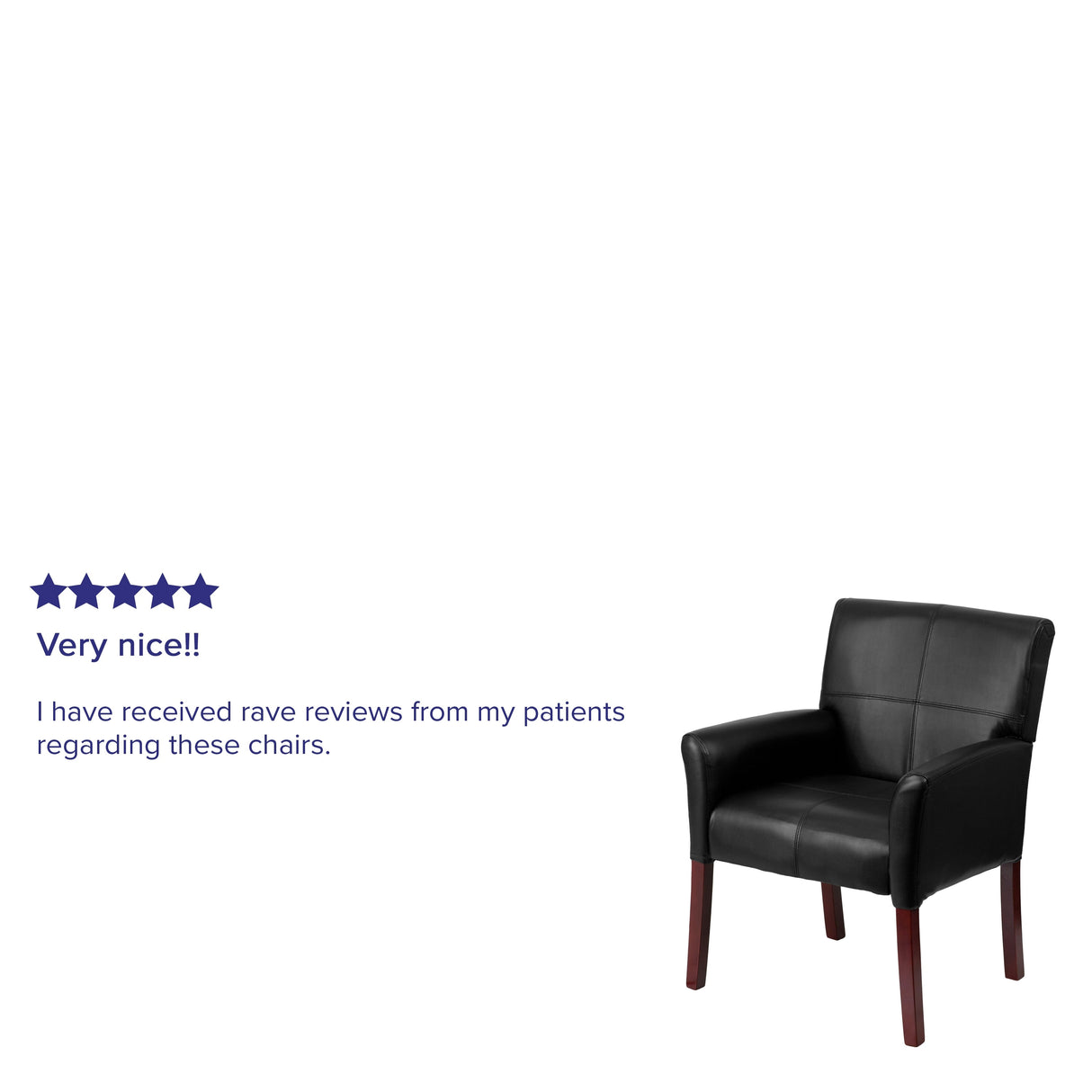 Upholstered Ergonomic Executive Side Reception Chair