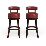Rogers Transitional Faux Leather Swivel Barstool (Set of 2) by Copper Grove