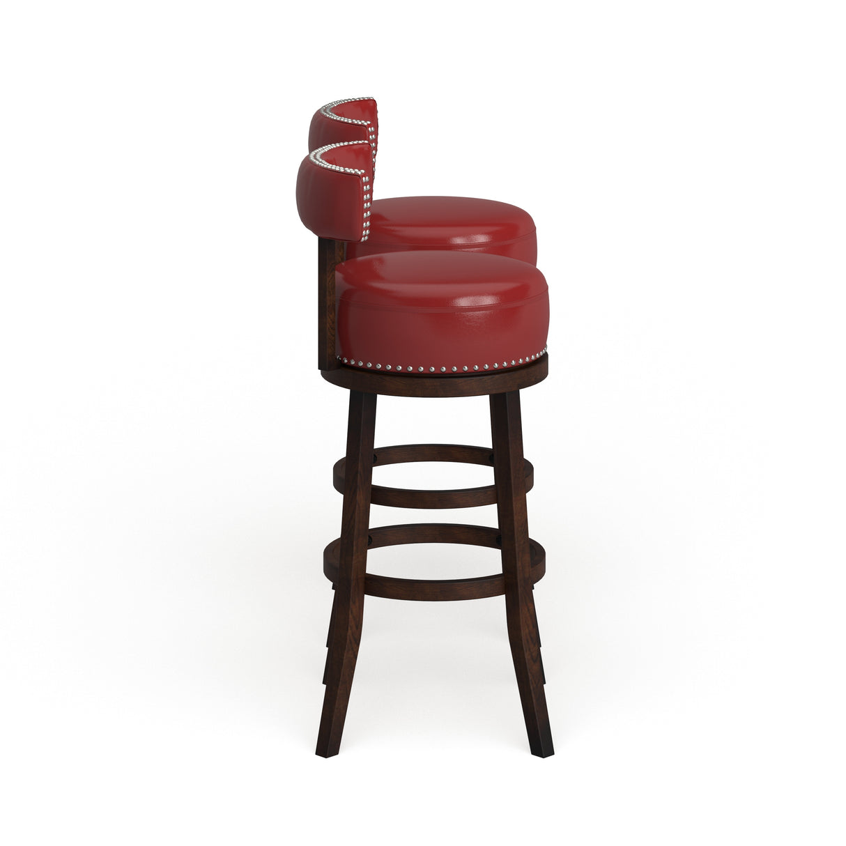 Rogers Transitional Faux Leather Swivel Barstool (Set of 2) by Copper Grove