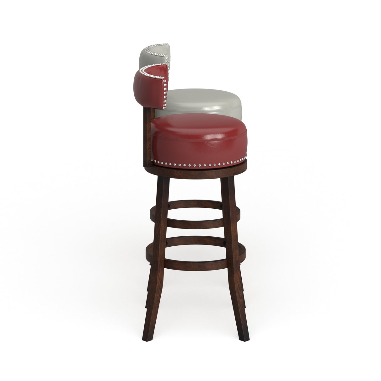 Rogers Transitional Faux Leather Swivel Barstool (Set of 2) by Copper Grove