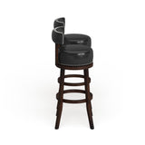 Rogers Transitional Faux Leather Swivel Barstool (Set of 2) by Copper Grove