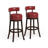 Rogers Transitional Faux Leather Swivel Barstool (Set of 2) by Copper Grove