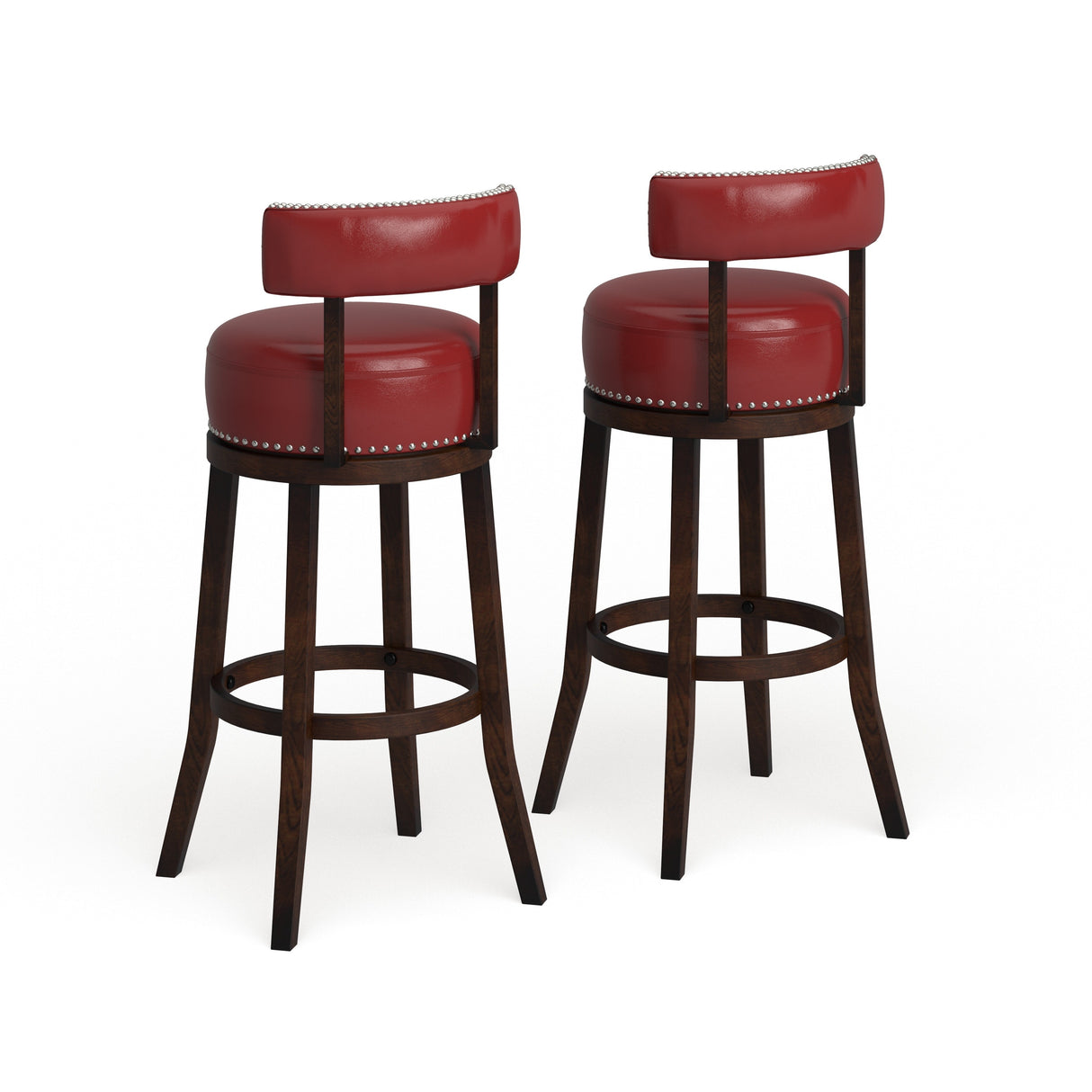Rogers Transitional Faux Leather Swivel Barstool (Set of 2) by Copper Grove
