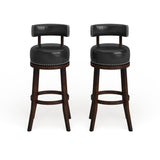 Rogers Transitional Faux Leather Swivel Barstool (Set of 2) by Copper Grove