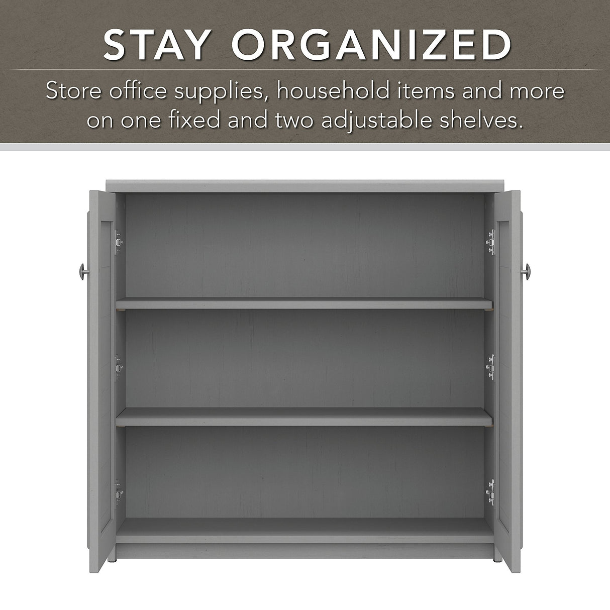 Fairview Storage Cabinet with Doors and Shelves by Bush Furniture - 31.73"L x 12.76"W x 30.71"H