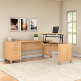 Somerset 72W 3 Position Sit to Stand L Shaped Desk by Bush Furniture