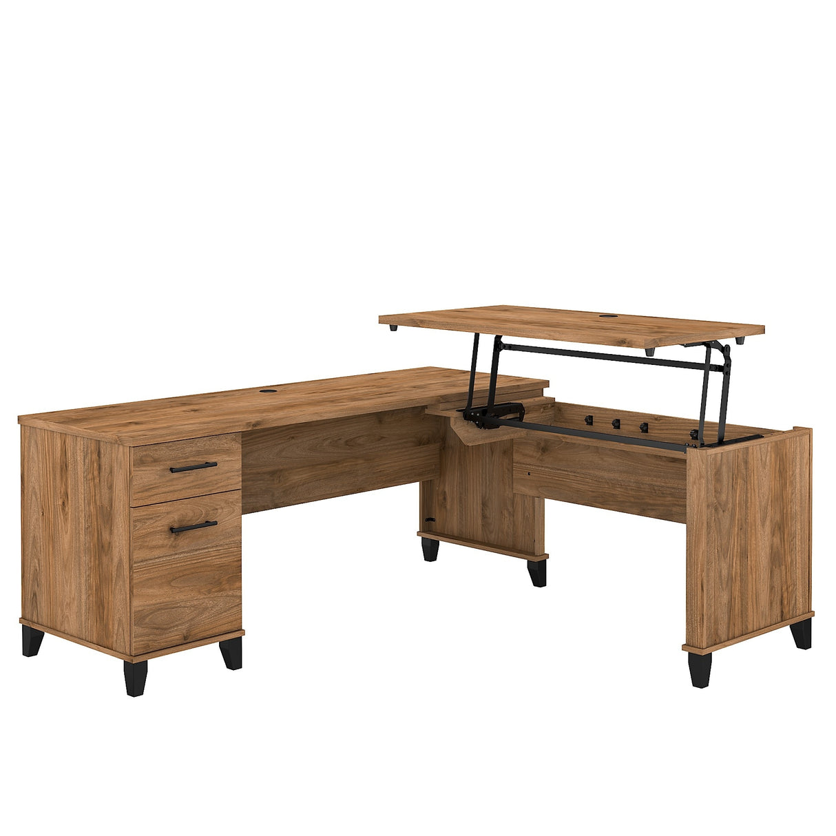 Somerset 72W 3 Position Sit to Stand L Shaped Desk by Bush Furniture